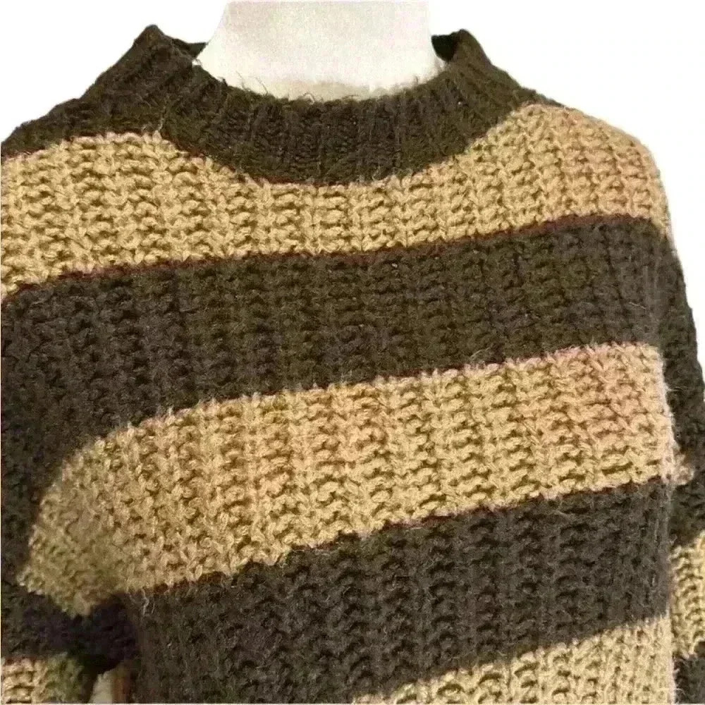 Dazy tan and brown striped sweater size small - Picture 5 of 16